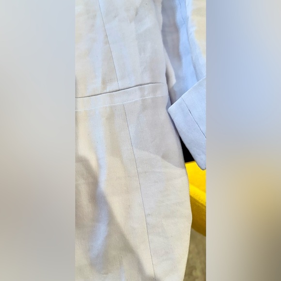 MRSP $595 Alice & Olivia Shan White Linen Blazer - Picture 11 of 12